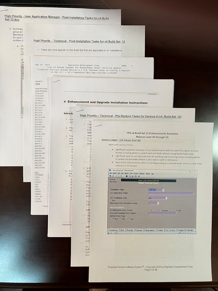 Financial Portrait Build Set 12 Documentation